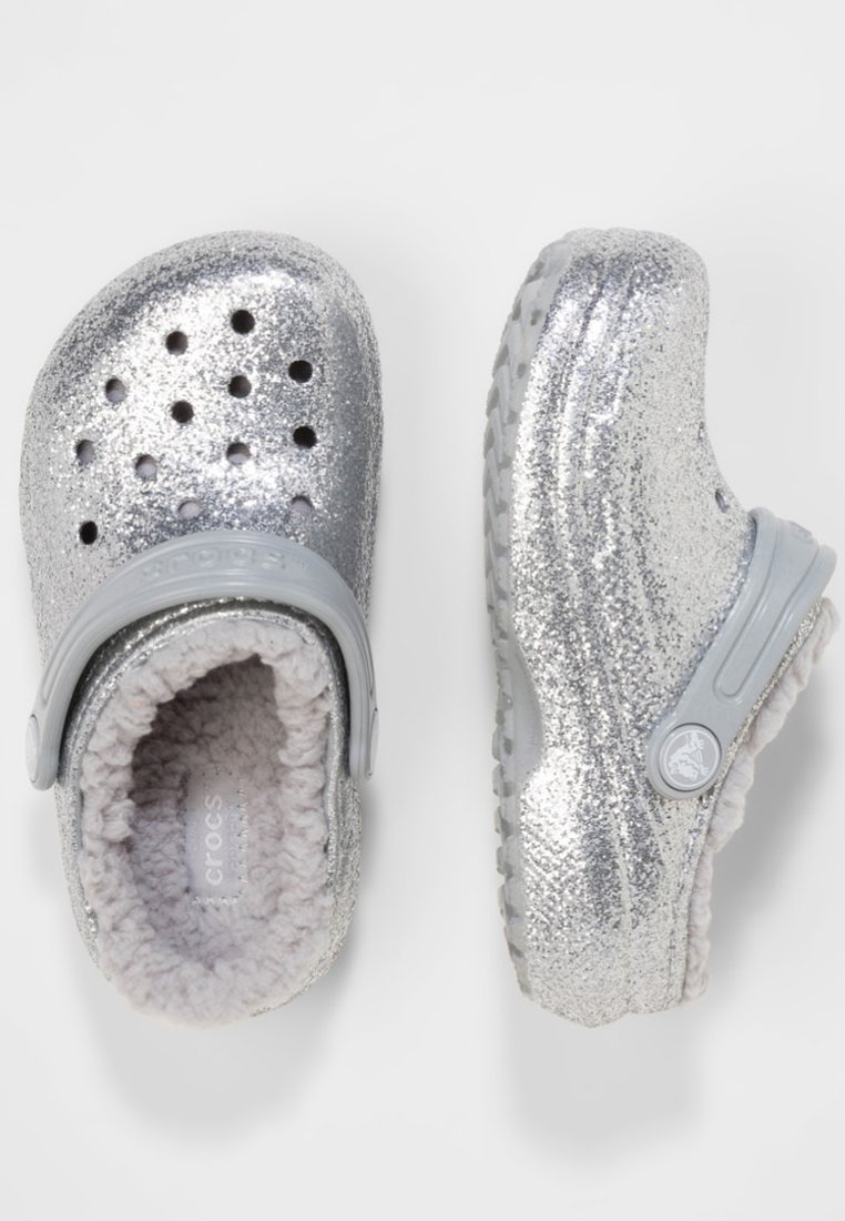 crocs classic glitter lined clog