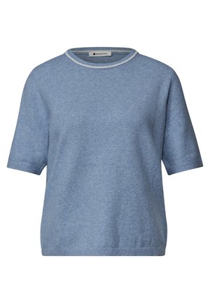 Street One, KURZARM PULLOVER MIT KONTRASTDETAIL - T-shirt basique - northern blue mel.