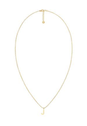 Kuldmetallist kaelakee, millel on õrn kett ja väike, poleeritud tähega "J" ripats. Reguleeritav homaariklamber koos lisaketiga.