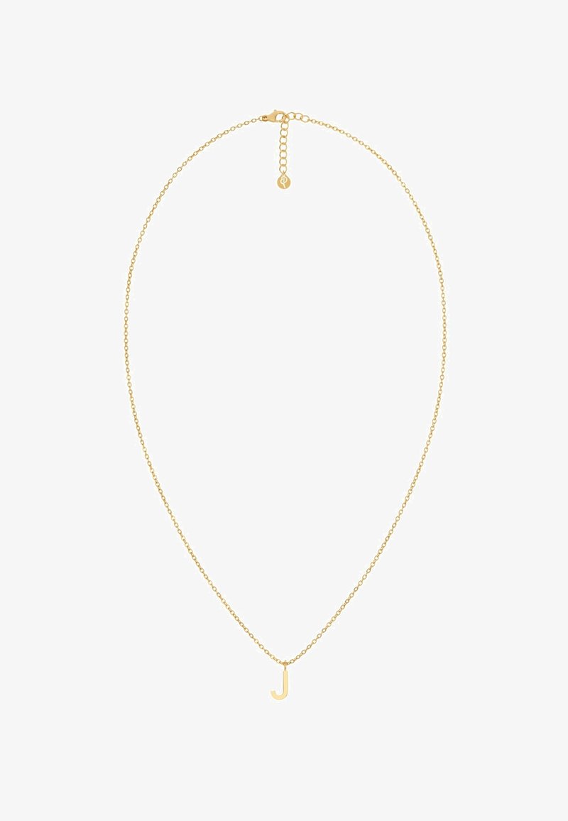 Kuldmetallist kaelakee, millel on õrn kett ja väike, poleeritud tähega "J" ripats. Reguleeritav homaariklamber koos lisaketiga.