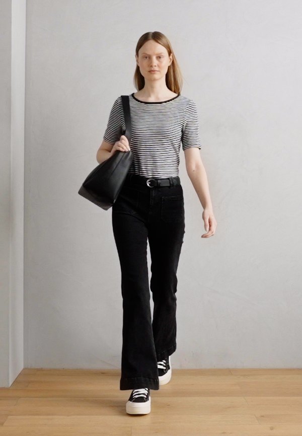 SHORT SLEEVE ROUND NECK STRIPED - Print T-shirt4