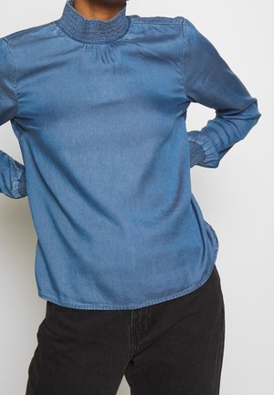 Bluse - light-blue denim