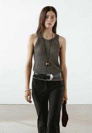 Massimo Dutti Top - mottled dark green