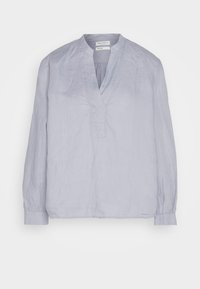 Marc O'Polo BLOUSE STAND UP COLLAR WITH V-NECK LONG SLEEVE - Tunika - nordic sea