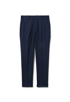 PINSTRIPE SLIM FIT TWILL  - Chino - dark blue