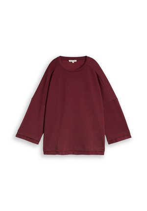 TOM TAILOR, PLUS SIZE - LOOSE FIT SWEATSHIRT MIT 7/8-ARM - Sudadera - preppy plum