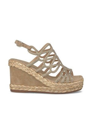High heeled sandals - marrón claro
