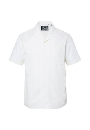 STHUGE, SHIRT, SHORT SLEEVE, CUBA COLLAR, TEXTURED, BOXY FIT, UP TO 8 XL - Overhemd - off-white