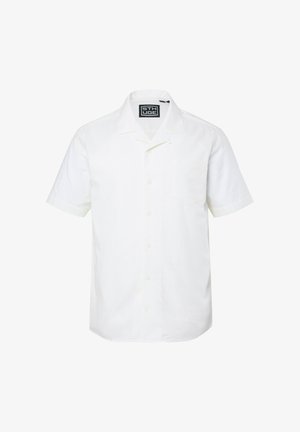 STHUGE, SHIRT, SHORT SLEEVE, CUBA COLLAR, TEXTURED, BOXY FIT, UP TO 8 XL - Overhemd - off-white