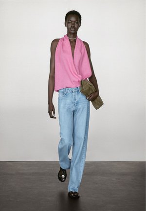 CROSSOVER HALTER NECK - Blus - pink