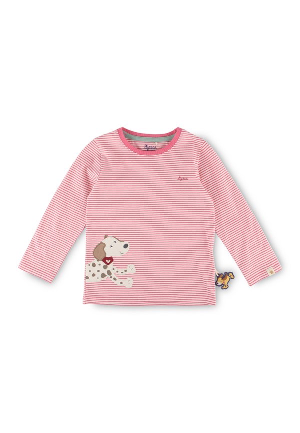 FUNNY DOG - Langarmshirt - rosa weiß