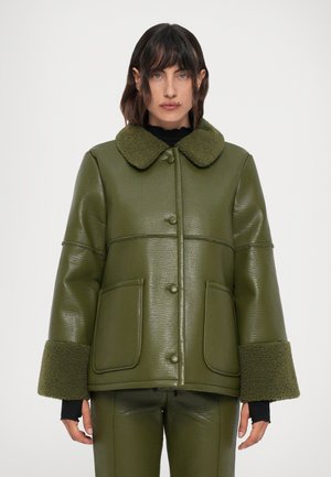BIRDIE - Chaqueta de cuero sintético - olive