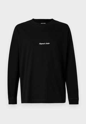 Long-sleeve black T-shirt featuring "Originals Studio" embroidered in white on the chest; minimalist design against a plain background.