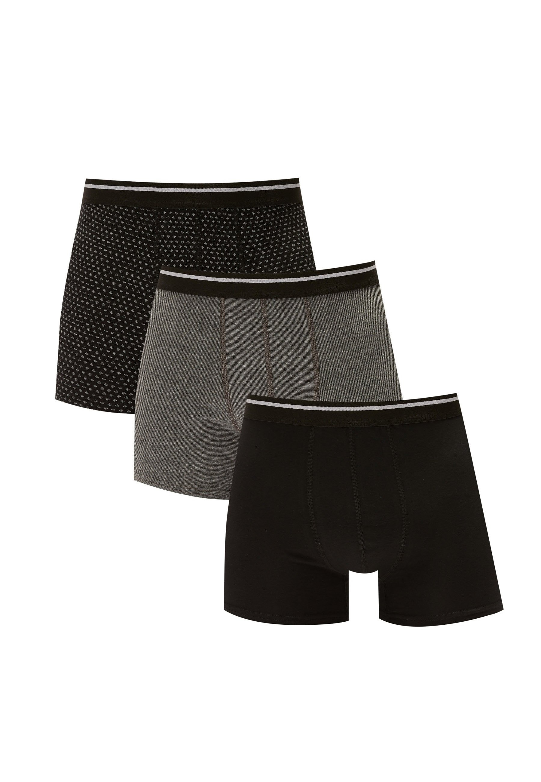 LC Waikiki STANDARD FLEXIBLE 3 PIECES - Onderbroeken - black/zwart - Zalando .nl