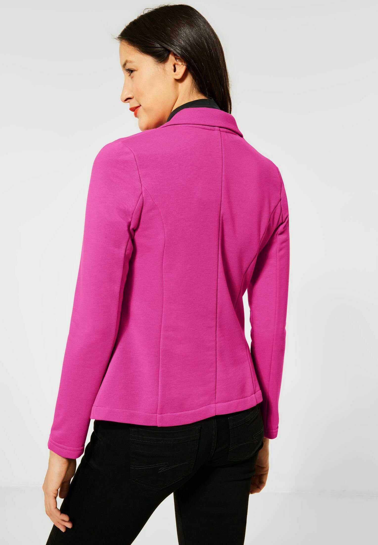 pink jersey blazer
