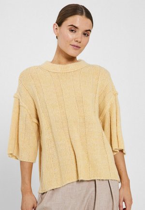 Strickpullover - light yellow mélange