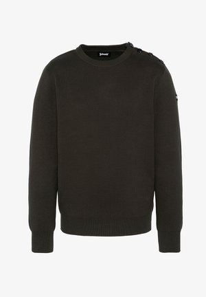Schott ARMY CREWNECK - Pullover - kaki foncé