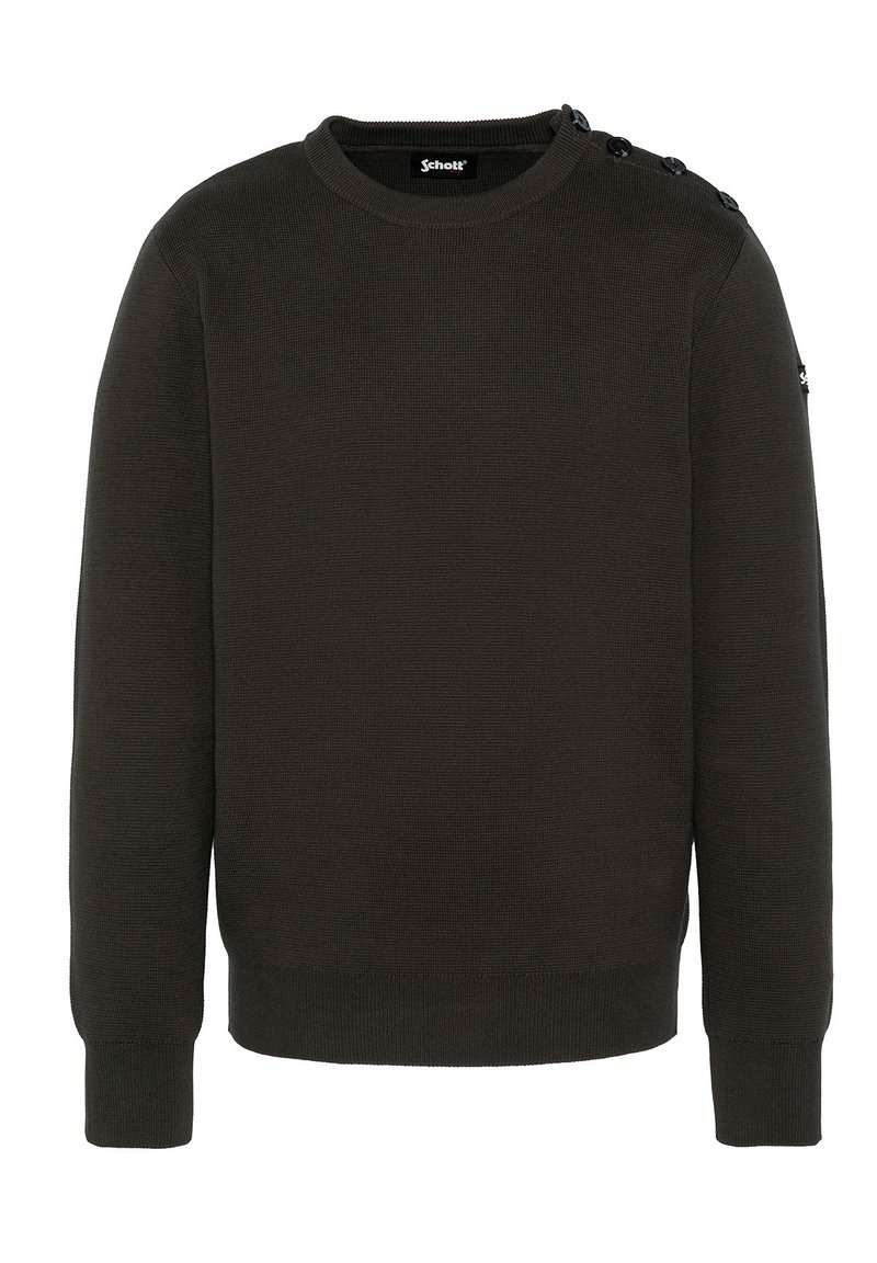 Schott ARMY CREWNECK  - Maglione - kaki foncé