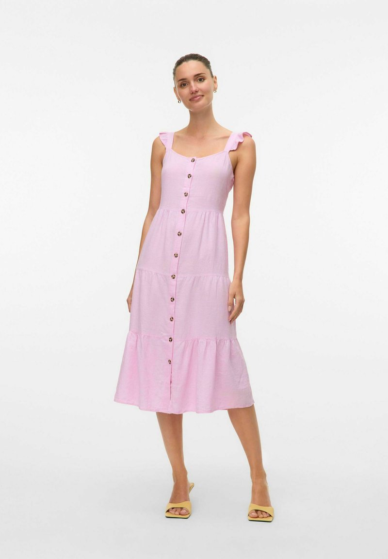 Vero Moda LINN MIDI - Abito a camicia - bonbon