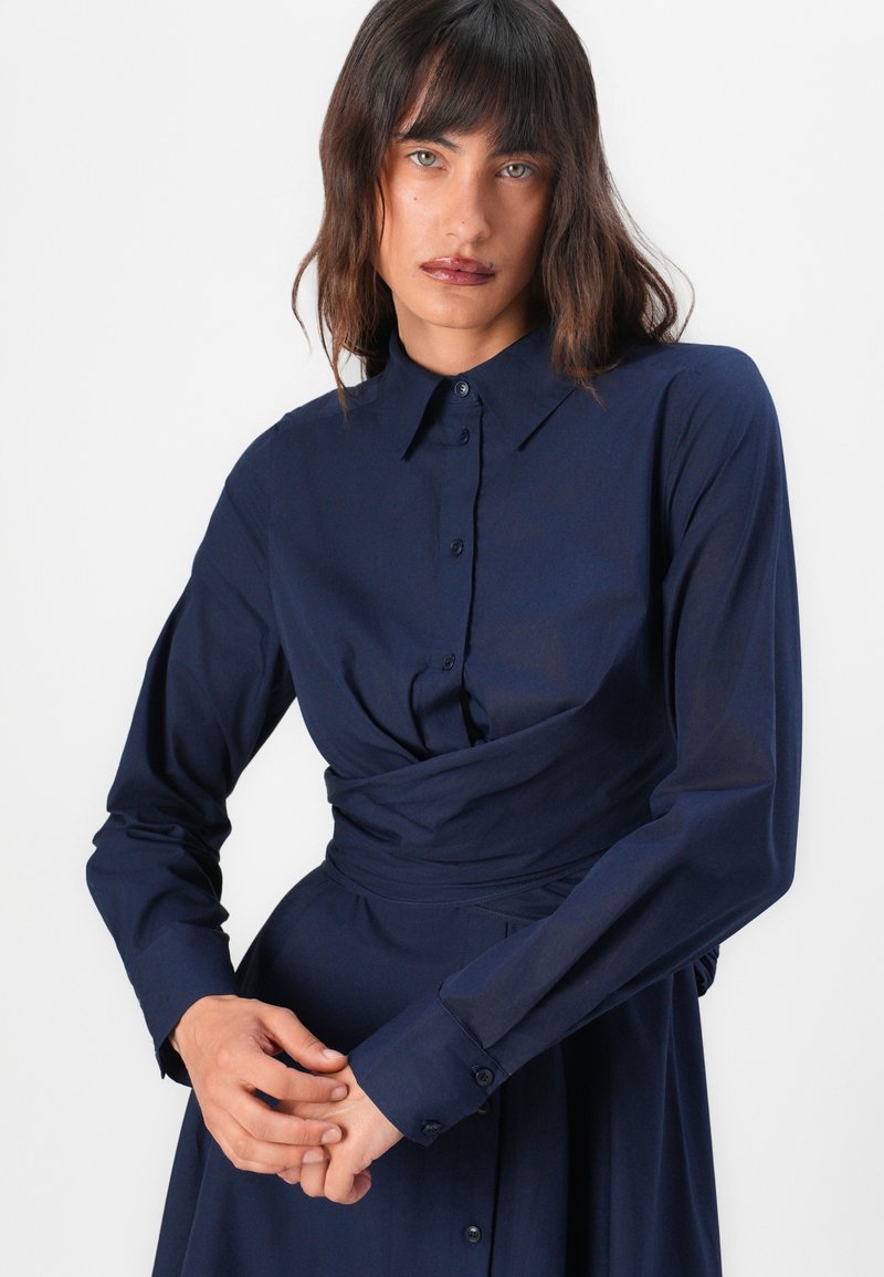 open lace back dress Floral Organza Belted Maxi Shirt Dress | Liorral