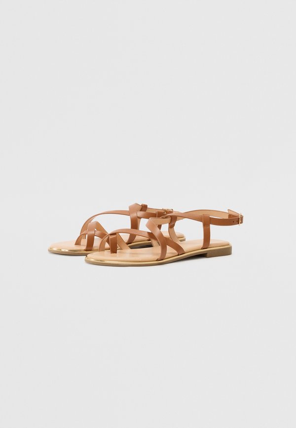 ONLMARI - T-bar sandals - cognac3