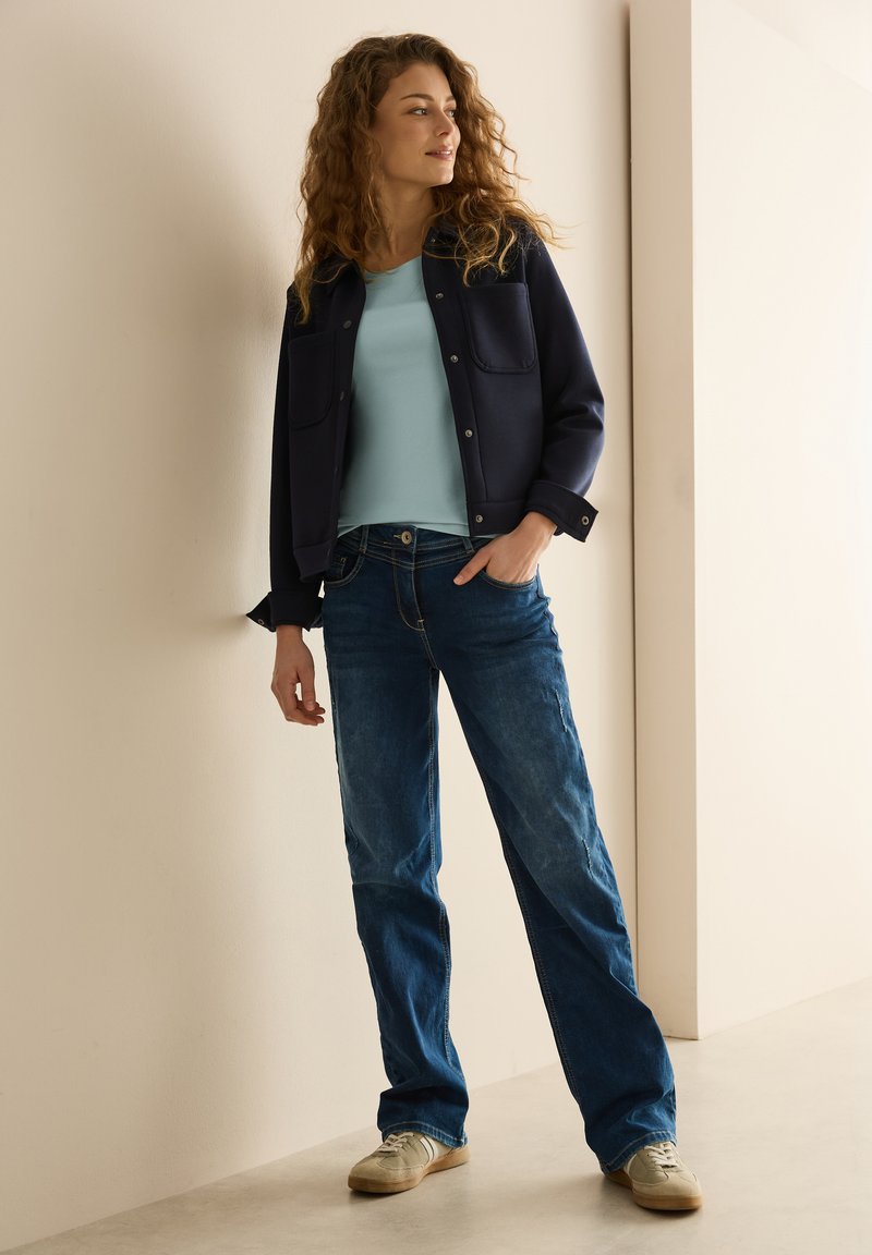 Cecil MIT RUNDHALS - Top s dlouhým rukávem - grün