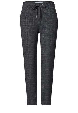 Street One, MID WAIST SLIM LEG HOSE MIT FEINEM MUSTER - Pantalon classique - armor grey mel
