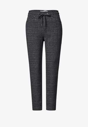 Street One, MID WAIST SLIM LEG HOSE MIT FEINEM MUSTER - Broek - armor grey mel