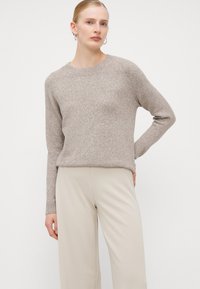 Vero Moda Tall VMBERLIN ZAMIRA WIDE  - Hlače - pumice stone