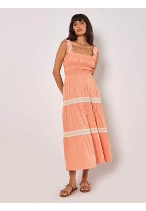 TIERED  - Day dress - coral