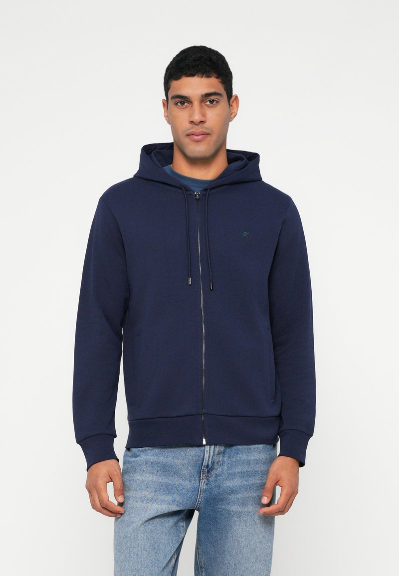 Hackett London Sweater met rits blauw