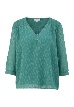 s.Oliver MIT SMOK DETAIL - Blouse - petrol