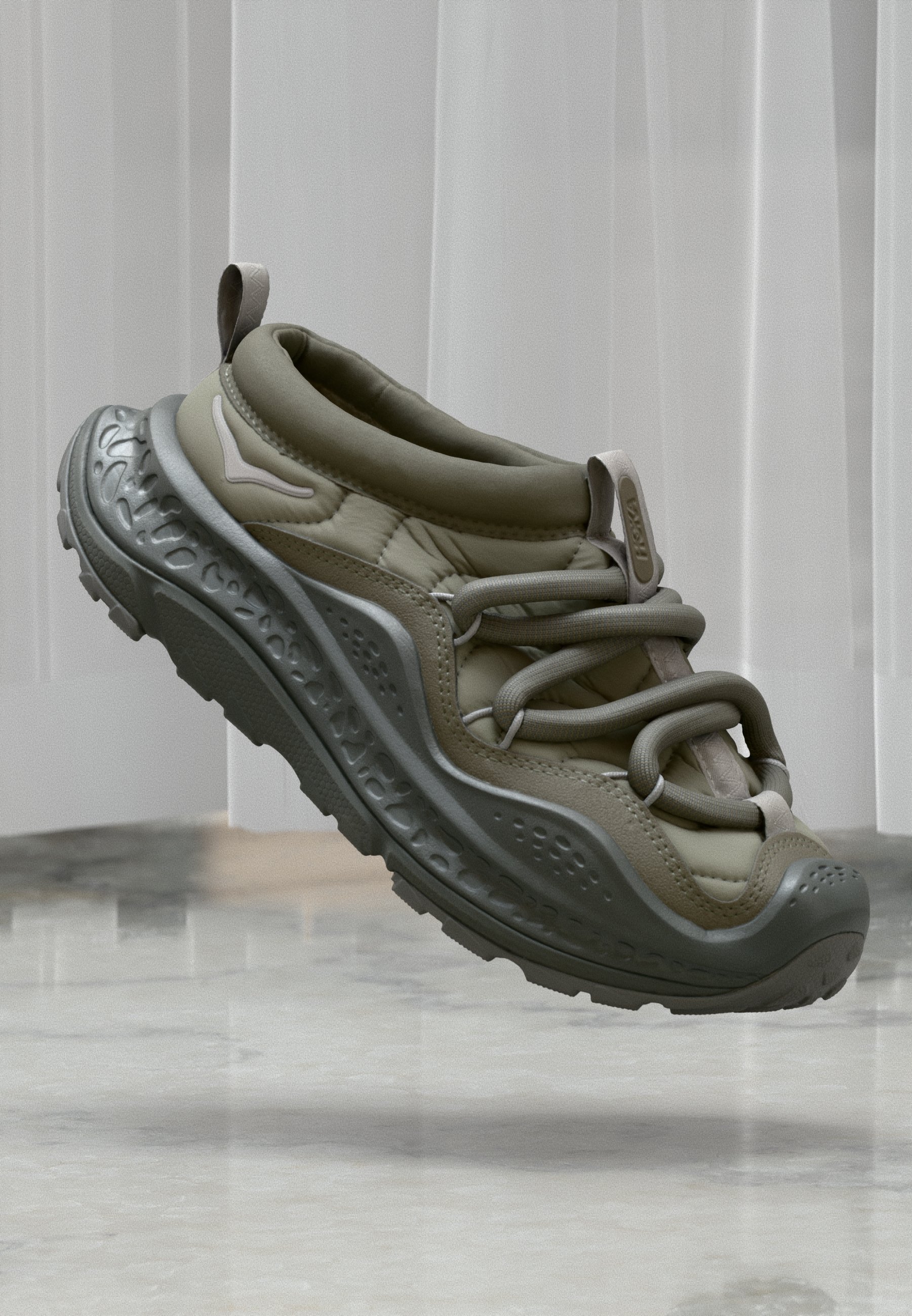 HOKA ORA PRIMO UNISEX - Pantofi slip-on - farro/iron ore/oliv