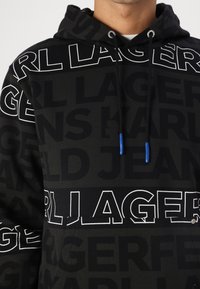 Karl Lagerfeld Jeans REGULAR TEXT HOODIE - Sudadera - black/white