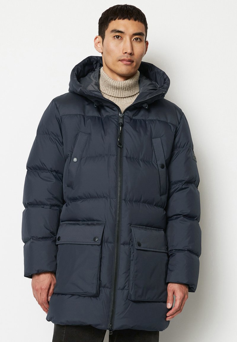 Marc O'Polo REGULAR AUS HOCHWERTIGER -PERFORMANCE - Piumino lungo - dark navy