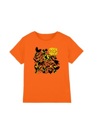Cotton Soul, BATMAN TRICK OR TREAT COLLAGE UNISEX - Print T-shirt - orange