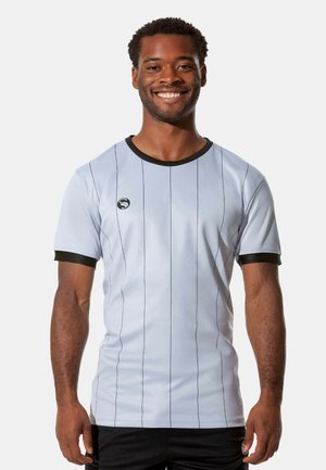 KURZARM - T-Shirt print - hellgrau-schwarz