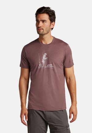 TECH LITE POLAR PADDLE - Print T-shirt - carob