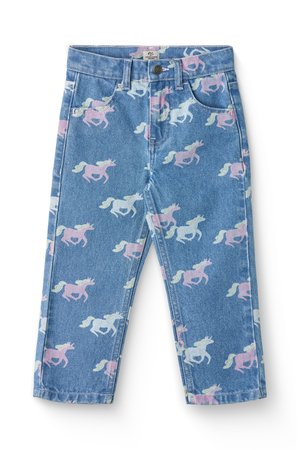 REGULAR FIT UNICORN PRINT - Sirgete säärtega teksad - blue