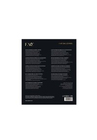 Dual LED panel on a black background with gold text. Features multiple language descriptions. Rectangular shape with a smooth, matte texture.