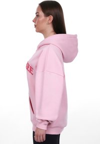 Dropsize LOGO ZIP - Mikina s kapucí - pink