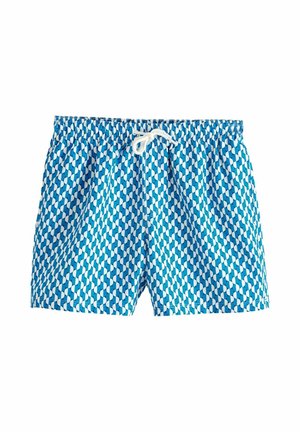 REGULAR FIT - GEOMETRIC CIRCLE PRINT - Swimming shorts - blue/white