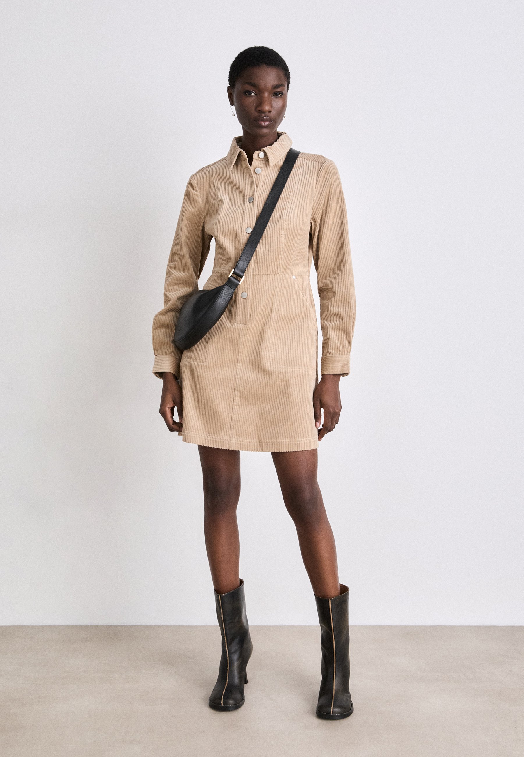 Barbour TESSA MINI DRESS - Day dress - dark camel/dark brown - Zalando