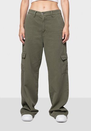 CARGO WIDE LEG - Pantalon cargo - khaki