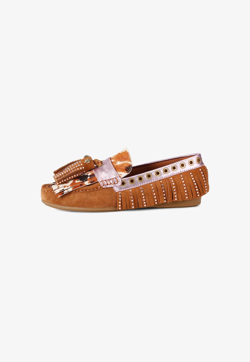 Kurt Geiger London TASSEL FRINGE - Scarpe senza lacci - tan comb