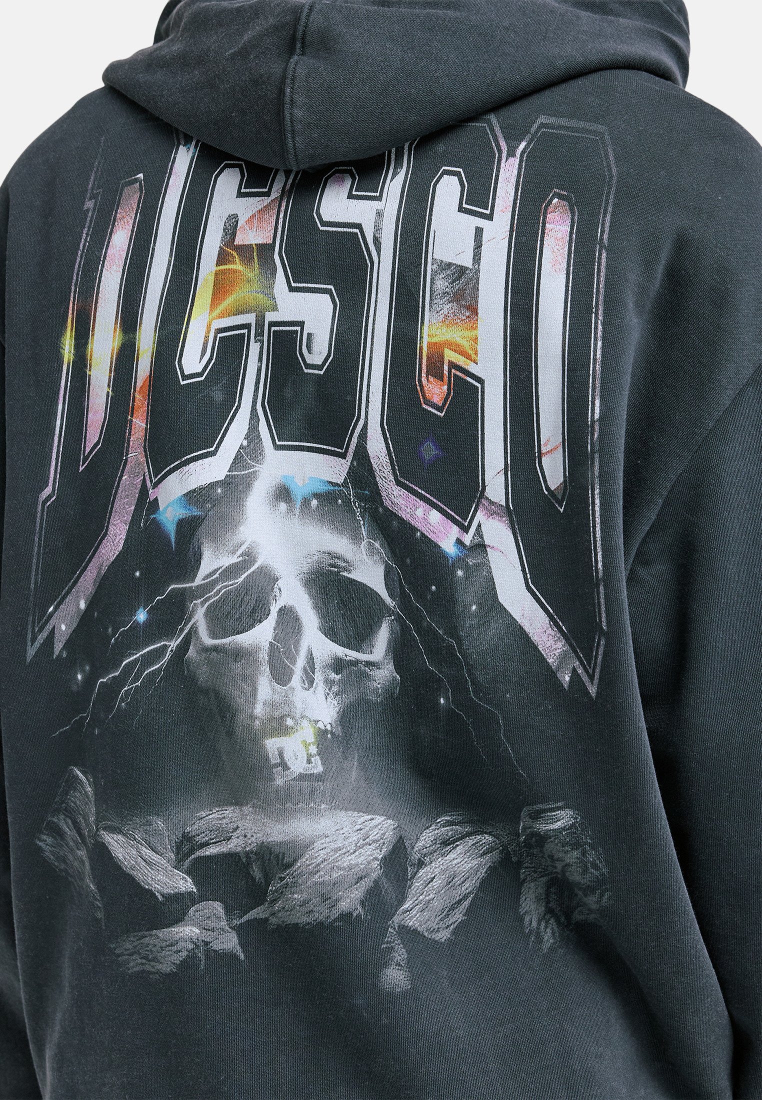 00’s Phenomenon Thunder Hooded Scalf DC Shoes SKULL STORM - Hoodie - kvj black/zwart - Zalando.nl