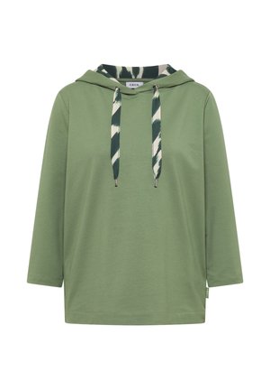 Cecil, 3/4-ARM SHIRT MIT KAPUZE UND PRINTDETAILS - Sweat à capuche - deep matcha green