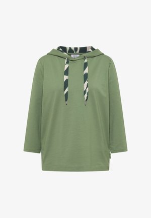 Cecil, 3/4-ARM SHIRT MIT KAPUZE UND PRINTDETAILS - Felpa con cappuccio - deep matcha green