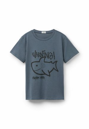 Print T-shirt - y grafite stampa shark