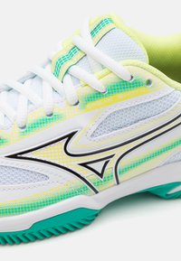 Mizuno BREAK SHOT 4 CC - da tennis per terra battuta - white/black/sunny lime